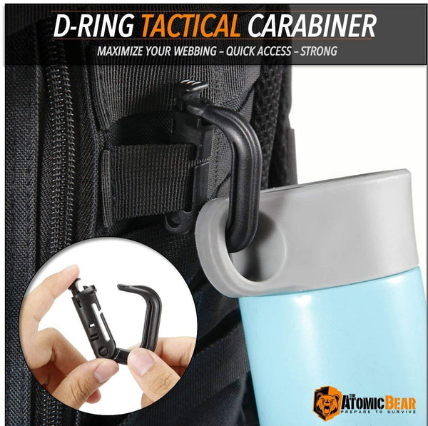 Molle Attachments : Straps, D-Ring Carabiner, Key Ring Holder, Securing  Bands