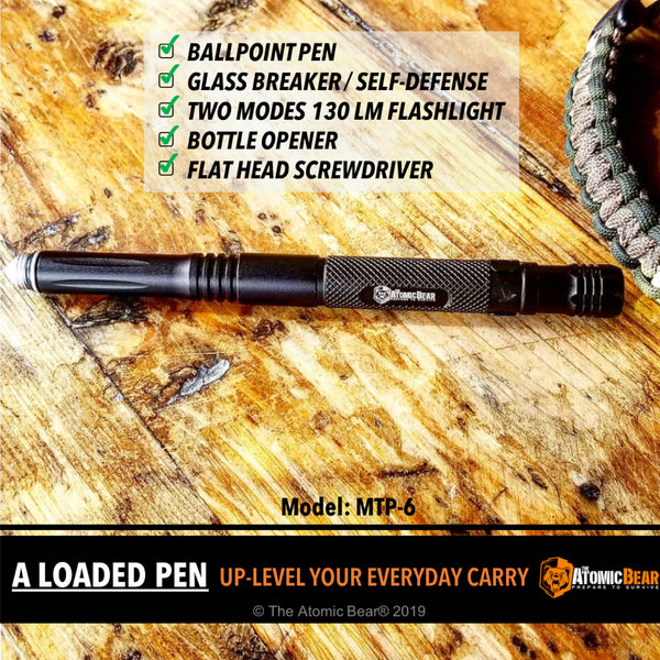 The MTP6: Multi-Tool Tactical Pen with Flashlight